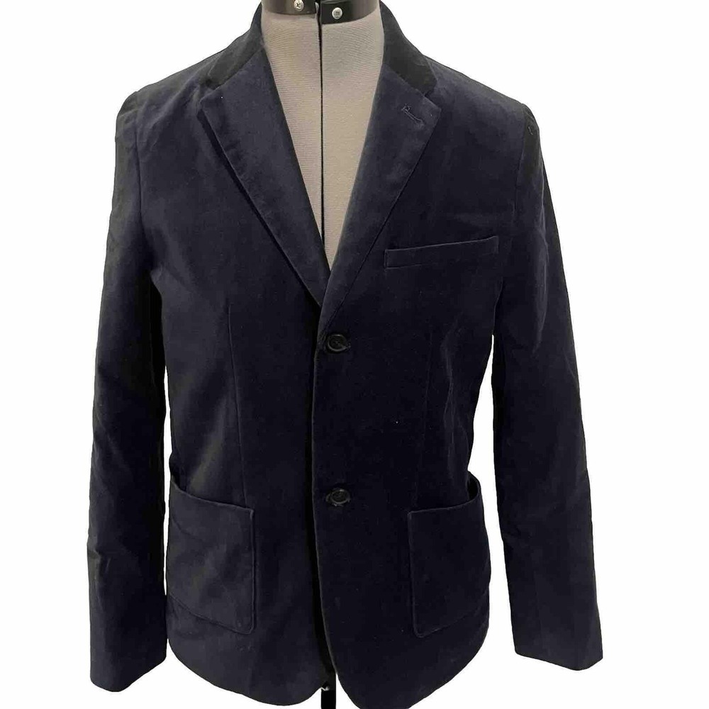 Zara velvet Blue blazer Slim fit. Size 13-14